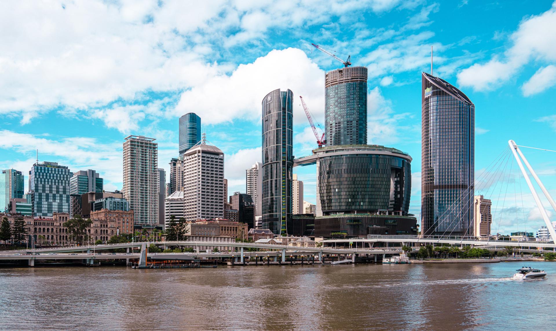 Aerial View of Brisbane Financial District